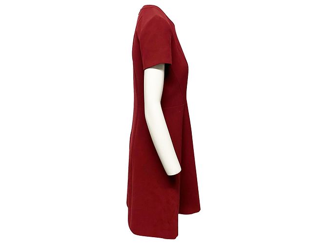 Hugo Boss Vestido tubo de Boss en lana burdeos Roja - vista 2