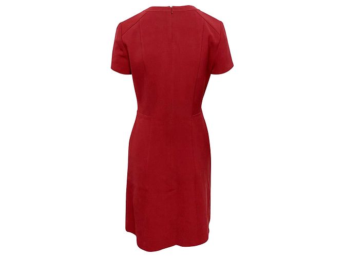 Hugo Boss Vestido tubo de Boss en lana burdeos Roja - vista 3