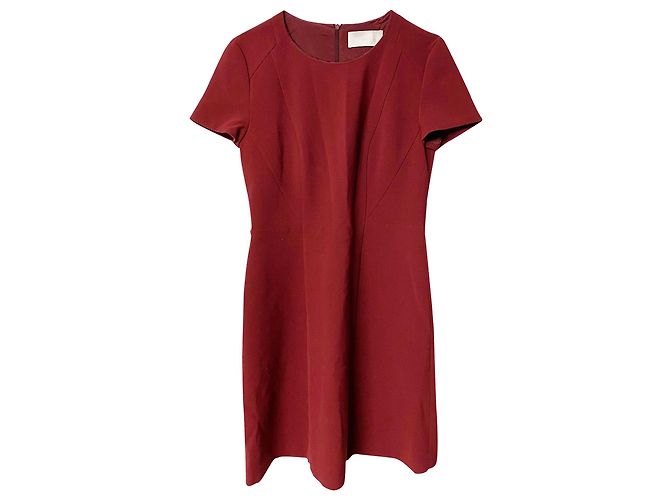 Hugo Boss Vestido tubo de Boss en lana burdeos Roja - vista 4