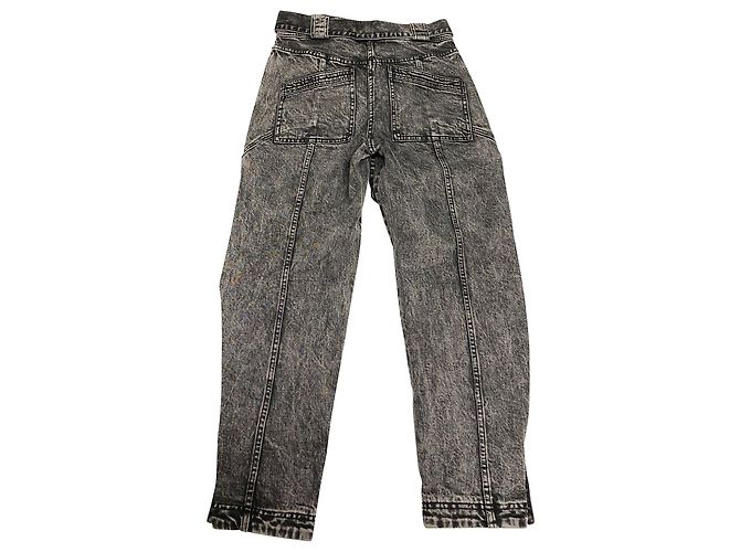 Vaqueros con lavado ácido de Ulla Johnson en algodón gris - vista 2