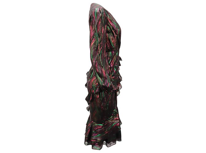 Autre Marque Saloni Abito Rainbow Ayla in Seta Multicolor Multicolore - vista 2