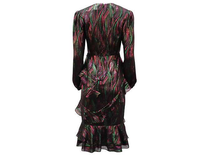 Autre Marque Saloni Abito Rainbow Ayla in Seta Multicolor Multicolore - vista 3