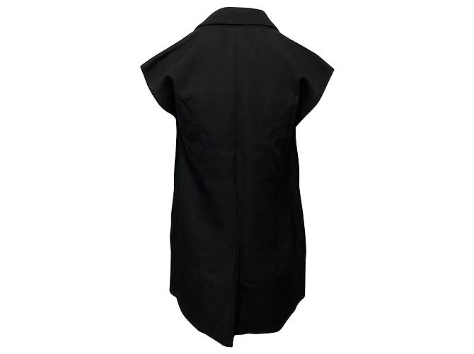 Minivestido colete de veludo Moschino em acetato preto - vista 3