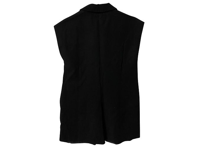Minivestido colete de veludo Moschino em acetato preto - vista 5
