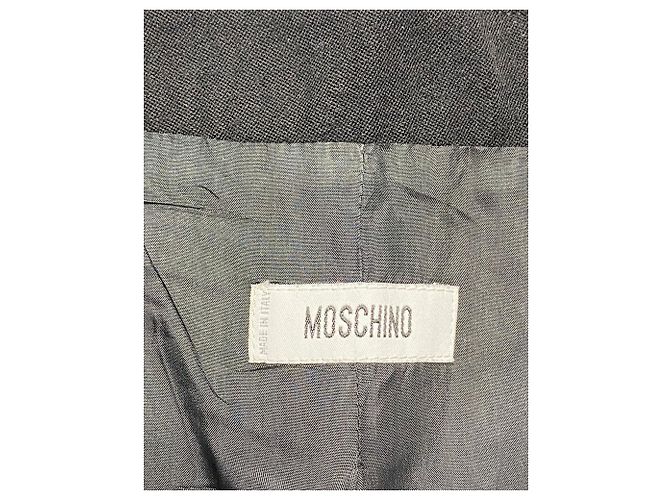 Minivestido colete de veludo Moschino em acetato preto - vista 7