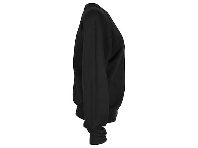 Reformation Pullover mit Rundhalsausschnitt aus schwarzer Baumwolle - Ansicht 2