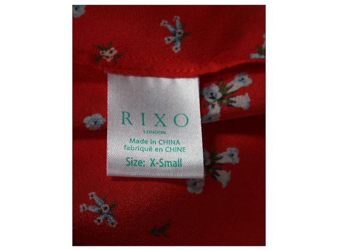 Autre Marque Mini abito Rixo a maniche lunghe in seta rossa Rosso - vista 5