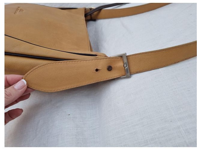 Borsa a tracolla Balenciaga in pelle marrone cammello Beige - vista 11