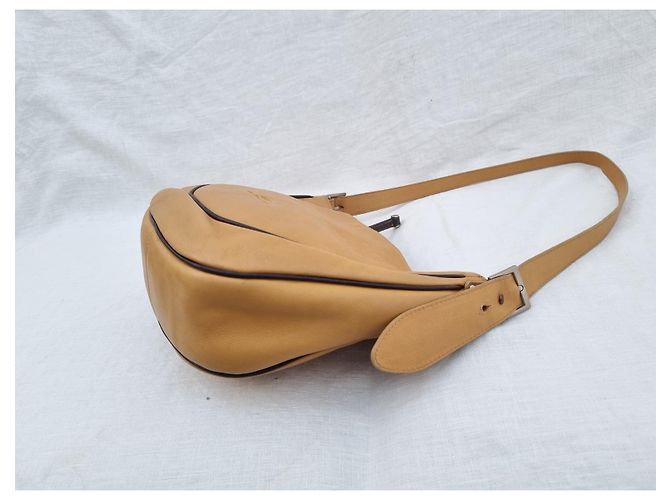 Borsa a tracolla Balenciaga in pelle marrone cammello Beige - vista 14
