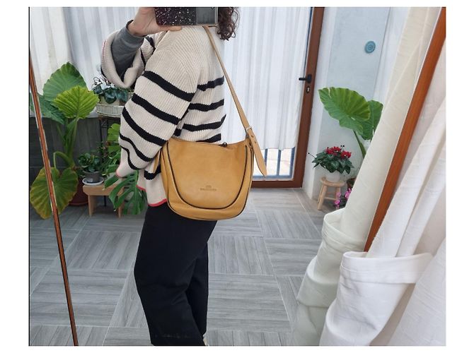 Borsa a tracolla Balenciaga in pelle marrone cammello Beige - vista 2