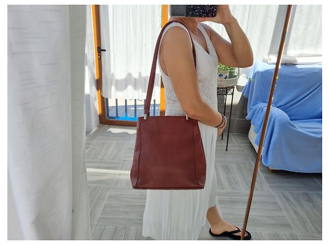 Borsa a tracolla Balenciaga in pelle marrone Marrone scuro - vista 2