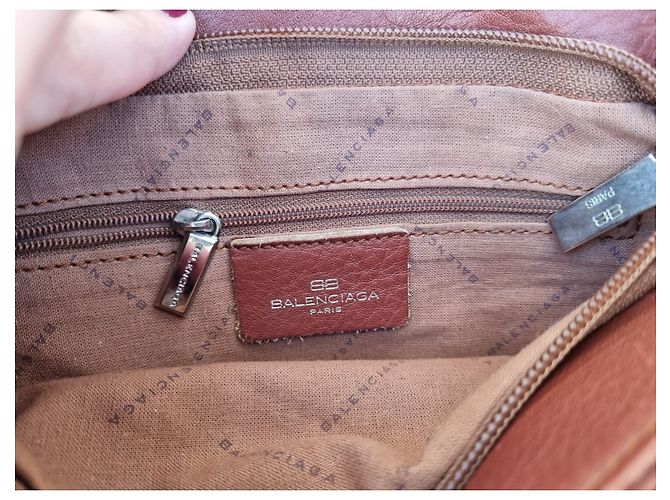 Borsa a tracolla Balenciaga in pelle marrone Marrone scuro - vista 7