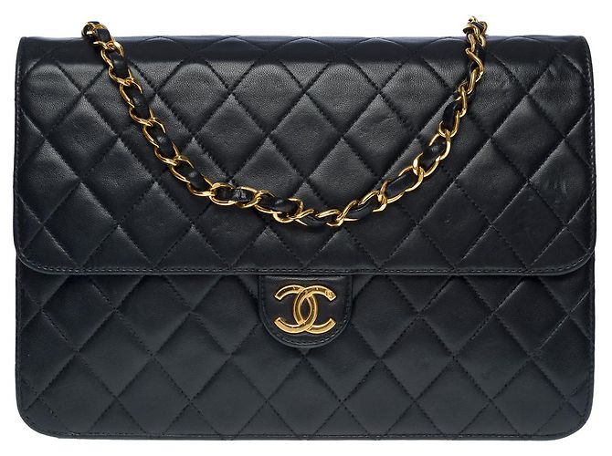 Timeless Chanel borsa a spalla classica in pelle trapuntata nera -101152 Nero - vista 2