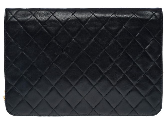 Timeless Chanel borsa a spalla classica in pelle trapuntata nera -101152 Nero - vista 3