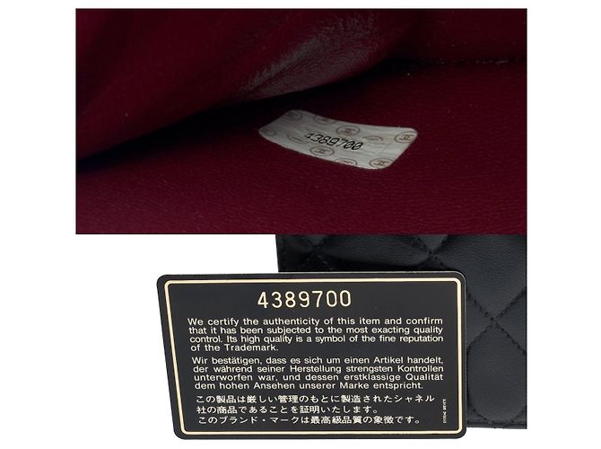 Timeless Chanel borsa a spalla classica in pelle trapuntata nera -101152 Nero - vista 7