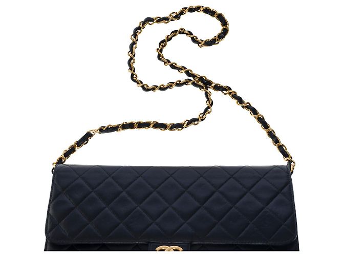 Timeless Chanel borsa a spalla classica in pelle trapuntata nera -101152 Nero - vista 9
