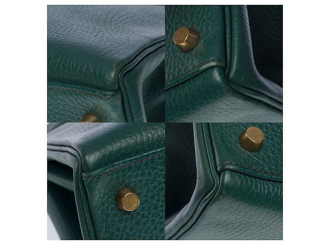 Hermès Borsa Hermes Kelly 32 in Pelle Verde - 100489 - vista 10