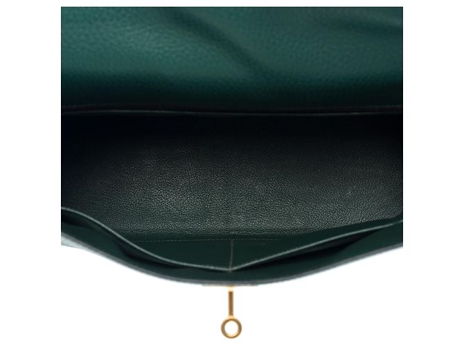 Hermès Borsa Hermes Kelly 32 in Pelle Verde - 100489 - vista 7
