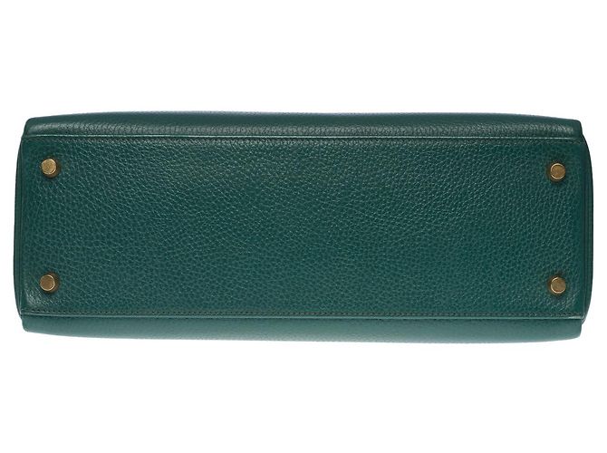 Hermès Borsa Hermes Kelly 32 in Pelle Verde - 100489 - vista 9
