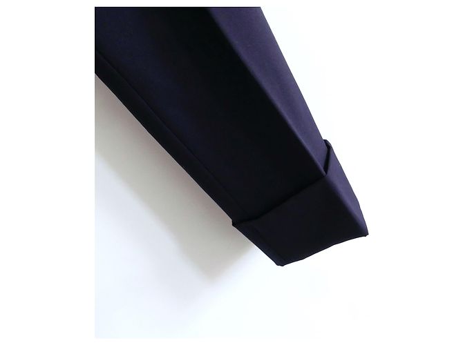 Miu Miu Pantalone Stripe Sportivo Blu Navy - vista 2