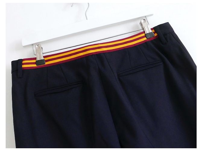 Miu Miu Pantalone Stripe Sportivo Blu Navy - vista 3