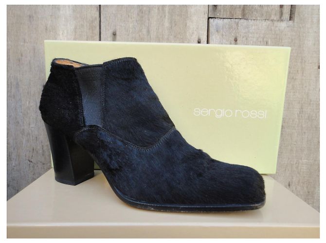 botas bajas Sergio Rossi p 38,5 Negro - vista 2