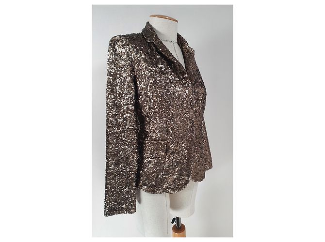 Blazer con paillettes Marc Cain Oro D'oro - vista 3
