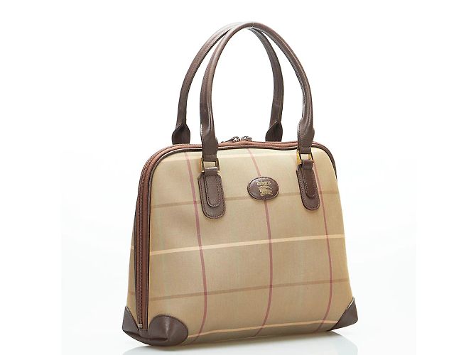Burberry Plaid Canvas Handbag Canvas Handbag in Excellent condition - view 2