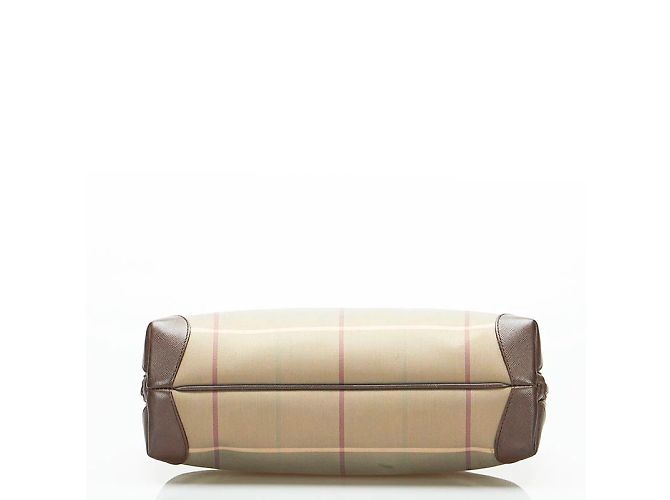Burberry Plaid Canvas Handbag Canvas Handbag in Excellent condition - view 4
