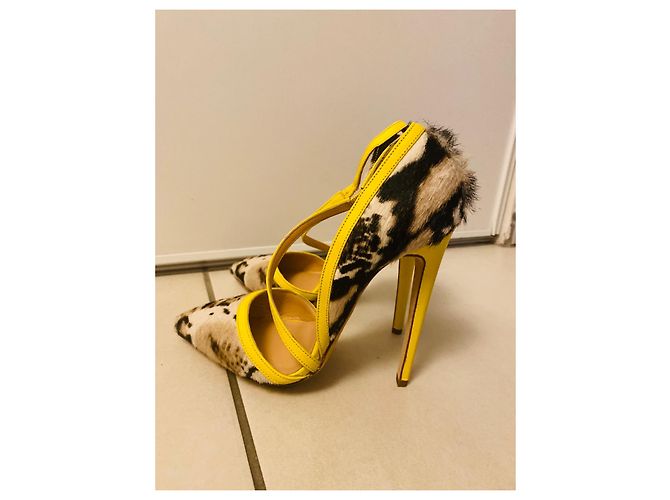 Décolleté Mellow Yellow in pelle gialla 13 cm Giallo - vista 3