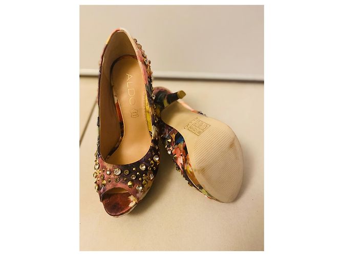 Décolleté con punta aperta Aldo Graysen in tessuto Multicolore - vista 3