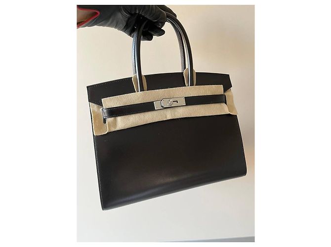 Hermès Birkin 30 Nero Pelle Box - vista 4