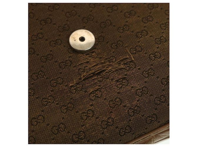 GUCCI Borsa a tracolla in tela Micro GG Beige Marrone Auth ar9061 - vista 10