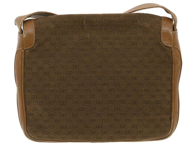 GUCCI Borsa a tracolla in tela Micro GG Beige Marrone Auth ar9061 - vista 2