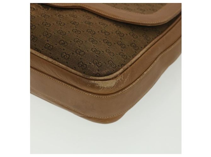 GUCCI Borsa a tracolla in tela Micro GG Beige Marrone Auth ar9061 - vista 24