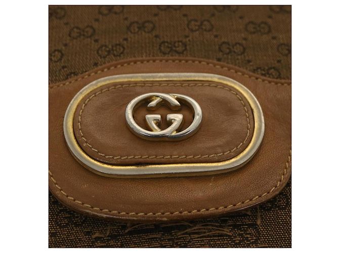 GUCCI Borsa a tracolla in tela Micro GG Beige Marrone Auth ar9061 - vista 32