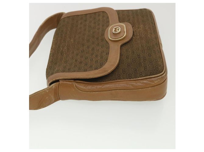 GUCCI Borsa a tracolla in tela Micro GG Beige Marrone Auth ar9061 - vista 4