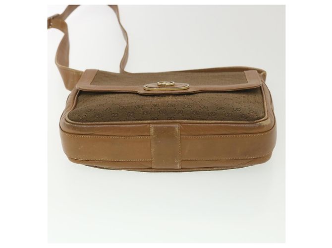 GUCCI Borsa a tracolla in tela Micro GG Beige Marrone Auth ar9061 - vista 5