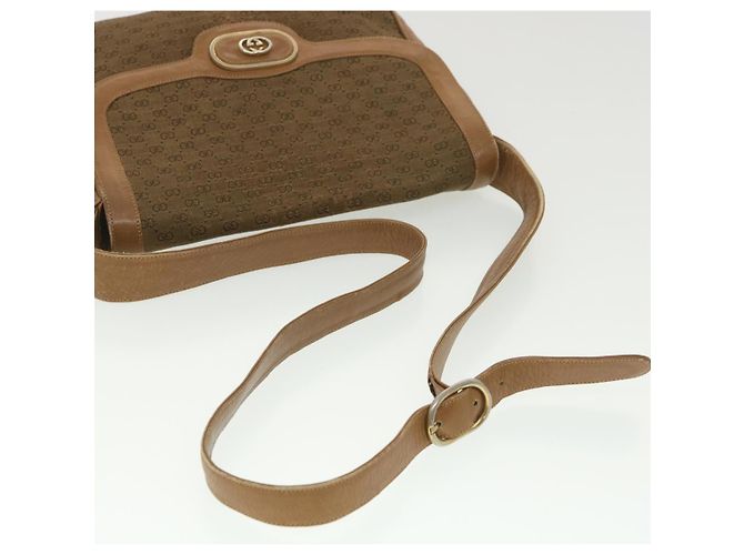 GUCCI Borsa a tracolla in tela Micro GG Beige Marrone Auth ar9061 - vista 7