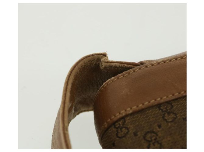 GUCCI Borsa a tracolla in tela Micro GG Beige Marrone Auth ar9061 - vista 9