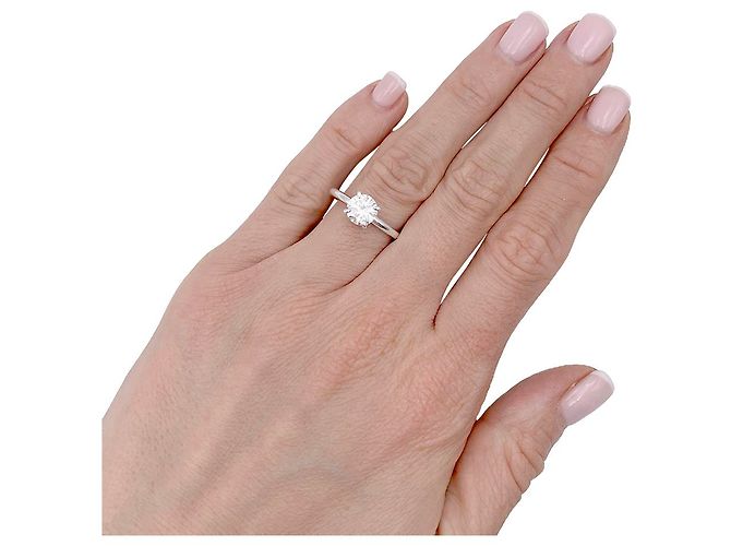 inconnue Weißgold-Solitärring, Diamant 1,11 Karat. - Ansicht 6