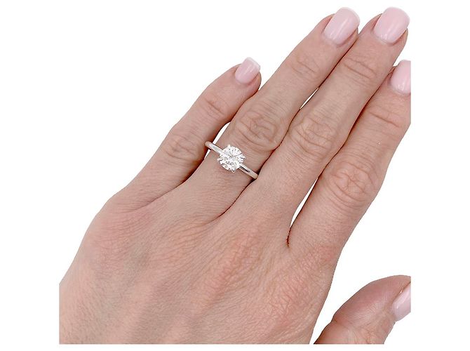 inconnue Weißgold-Solitärring, Diamant 1,11 Karat. - Ansicht 7