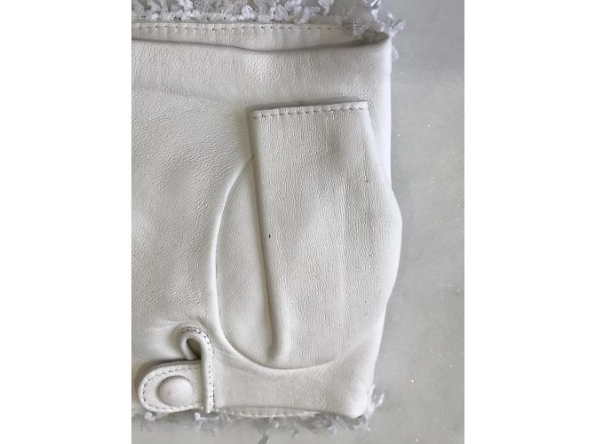 CHANEL Handschuhe T.Zoll 7.5 Rindsleder Weiß - Ansicht 3