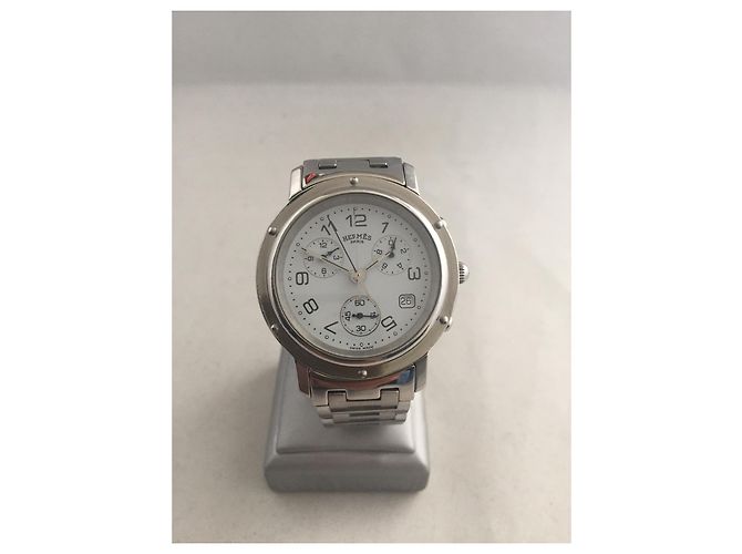 Hermès Chronograph Steel White Watch - view 2