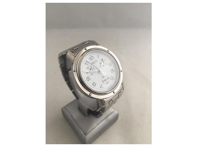 Hermès Chronograph Steel White Watch - view 4