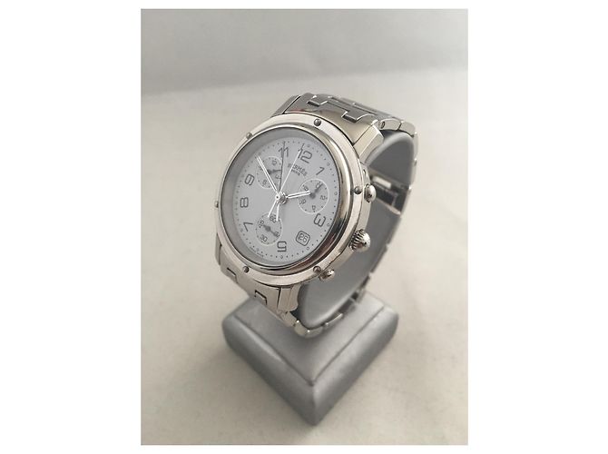 Hermès Chronograph Steel White Watch - view 5