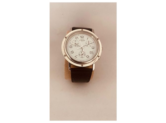 Hermès Chronograph Steel White Watch - view 8