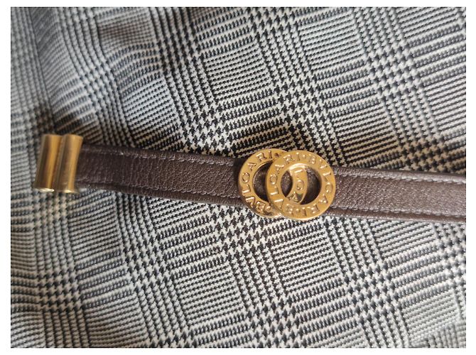 Autre Marque Bracciale Bvlgari Bvlgari in pelle marrone scuro - vista 9