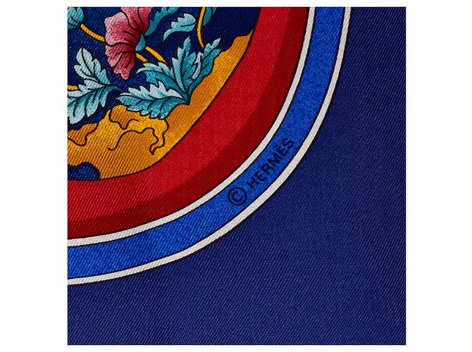 Hermès Bufanda de seda azul Hermes Qu Importe Le Flacon - vista 3