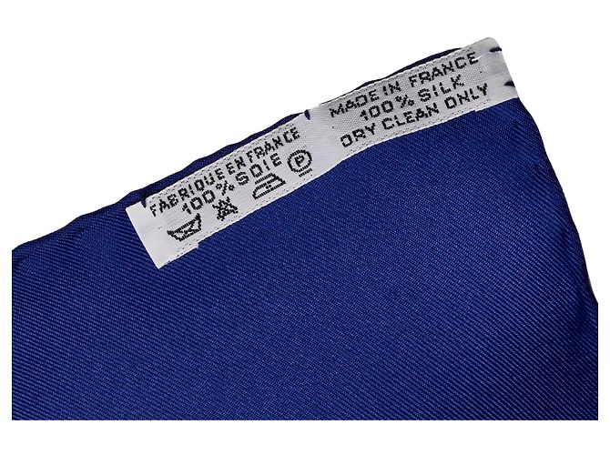 Hermès Bufanda de seda azul Hermes Qu Importe Le Flacon - vista 4